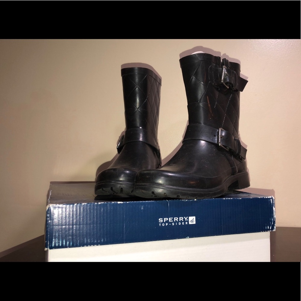 Womens Sperry Top-Sider Falcon Quilted Rain Boots